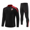 Portugal Trainings Sweatshirt Quarter-zip 2024-25 Zwarte - Kids